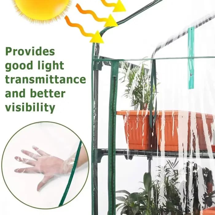 Mini-serre de jardin en PVC à cinq niveaux
