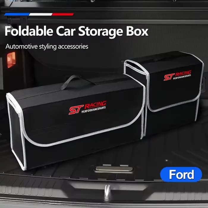 Boîte de rangement de coffre de voiture, sac de rangement automatique de grande capacité pour Ford ST Line F150 Ranger Fiesta Focus Transit Mustang Mondeo MK2 MK3