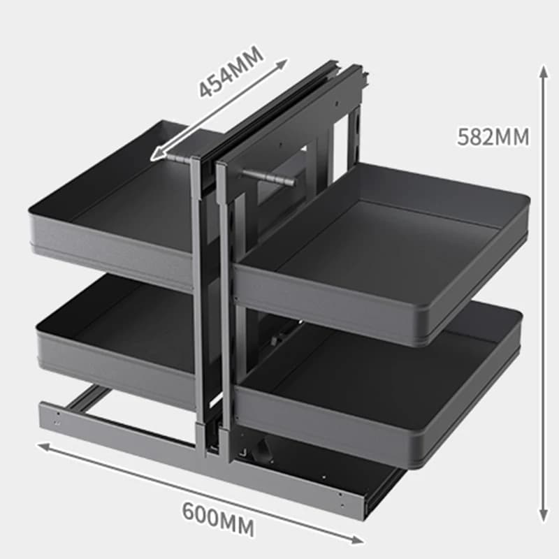 Panier de traction d'angle, supports de rangement réglables, Organization de vaisselle de cuisine, p