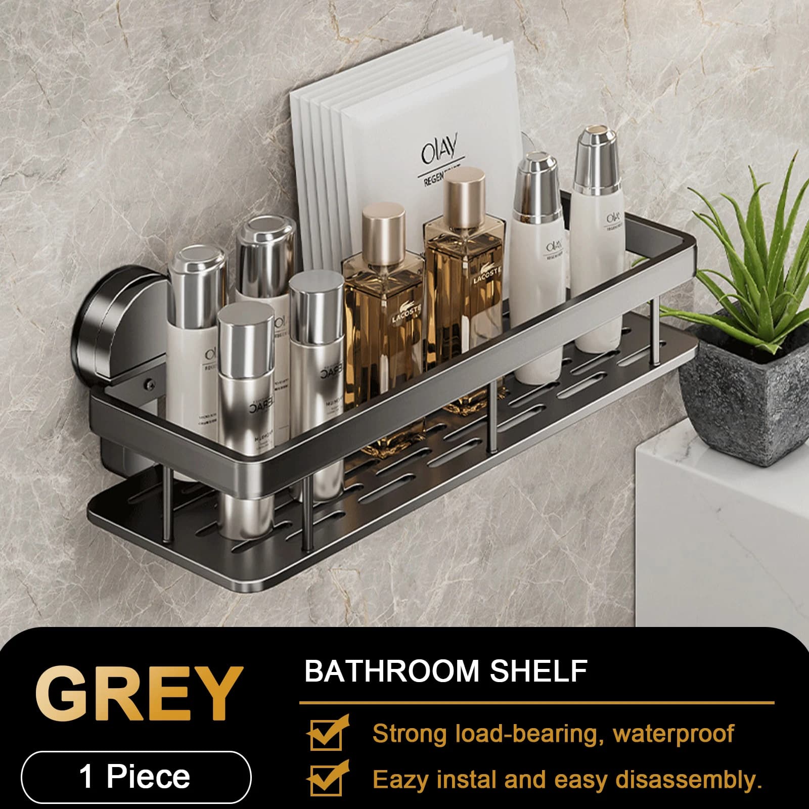 Support de rangement à ventouse pour salle de bain, sans perçage, cuisine, toilettes, salle de douch