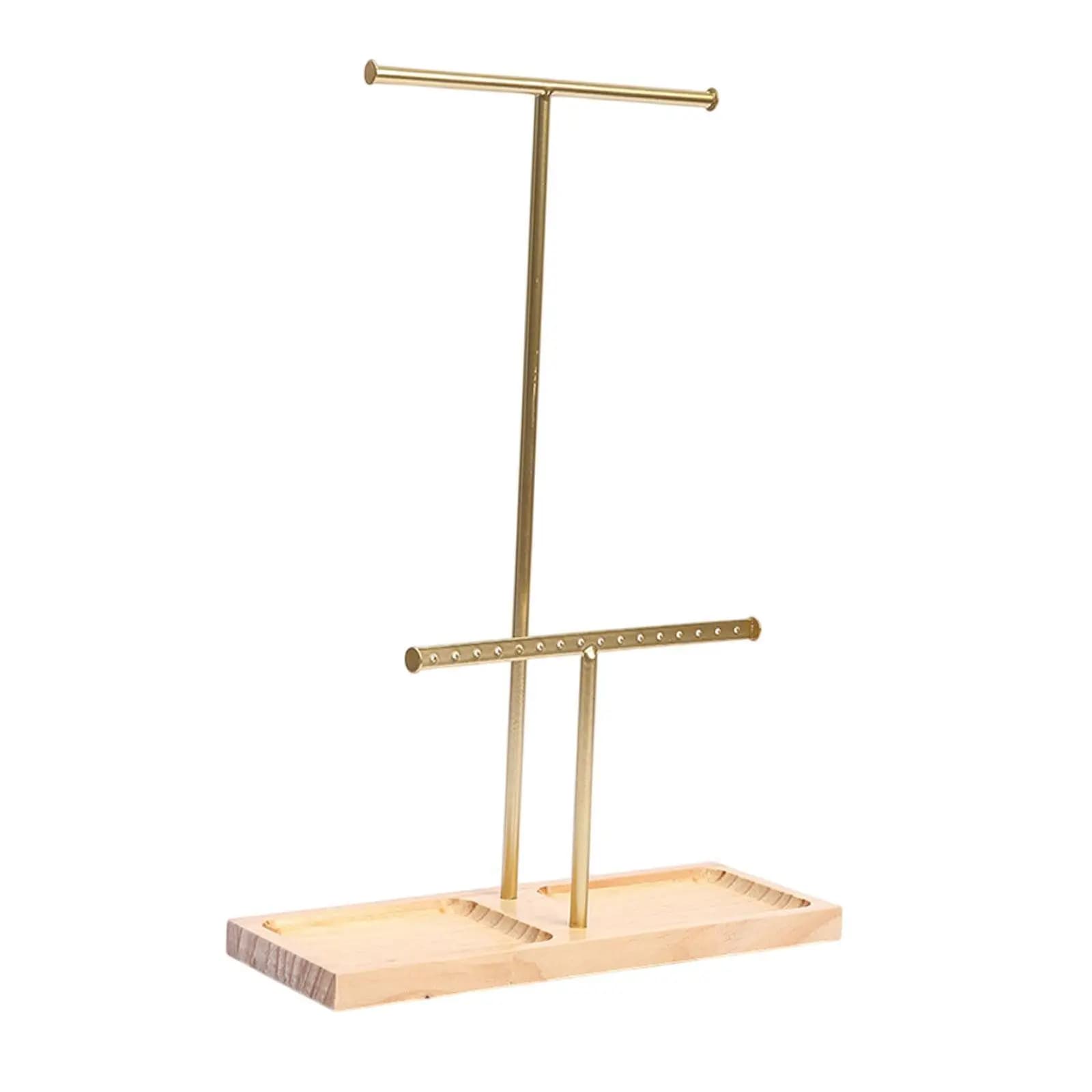 Organisateur de bijoux, support de rangement pour bijoux avec plateau, présentoir simple pour compto