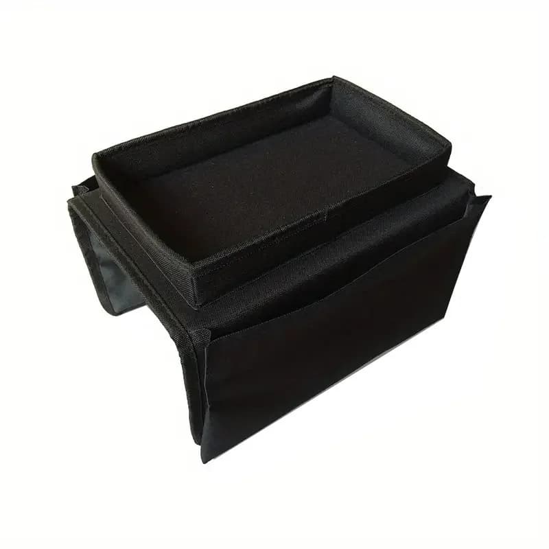 Organisateur d'accoudoir de canapé avec porte-gobelet, poches de rangement pour télécommande, platea