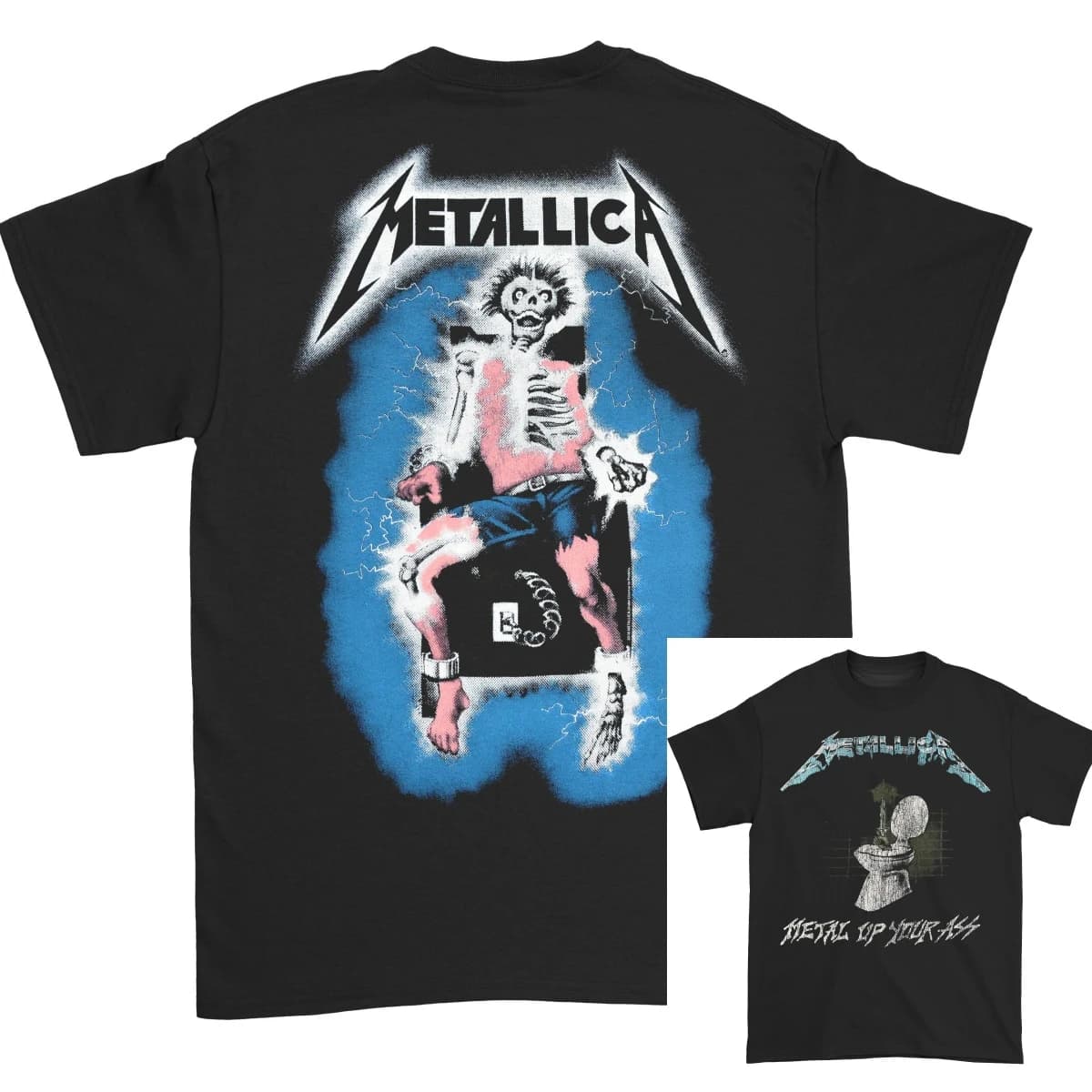 T-shirt en coton avec image de groupe Metallica, Streetwear d'été pour hommes et femmes