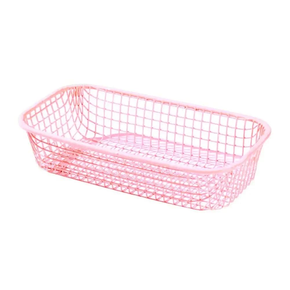 Petit panier de rangement en fil pour articles divers, boîte de rangement de papeterie de bureau pou