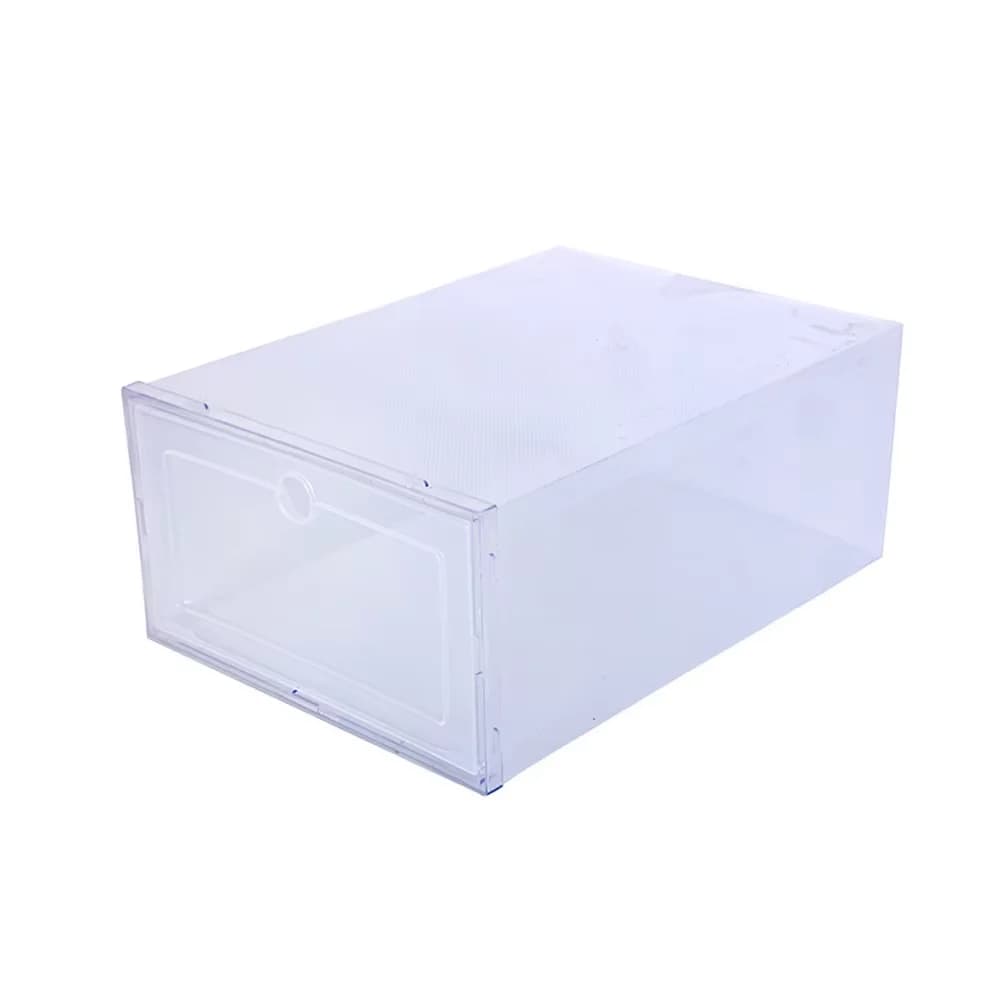 Lot de 6 boîtes à chaussures transparentes, organisateurs de chaussures, épaissies, pliables, anti-p