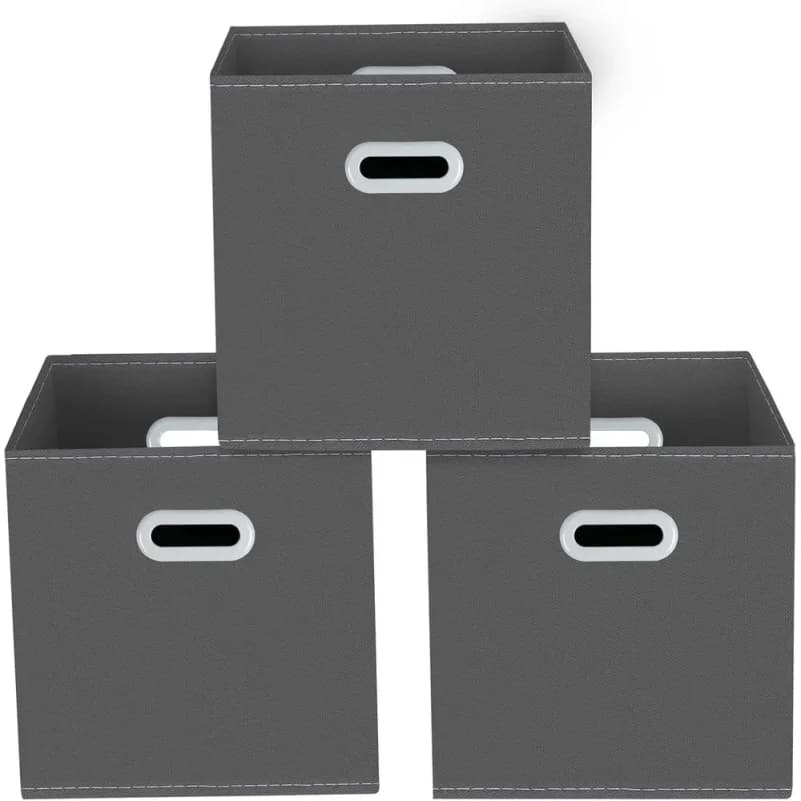 Bacs de rangement cubes, organisateur en tissu avec poignée, bacs cubes pliables ou rangements en ti