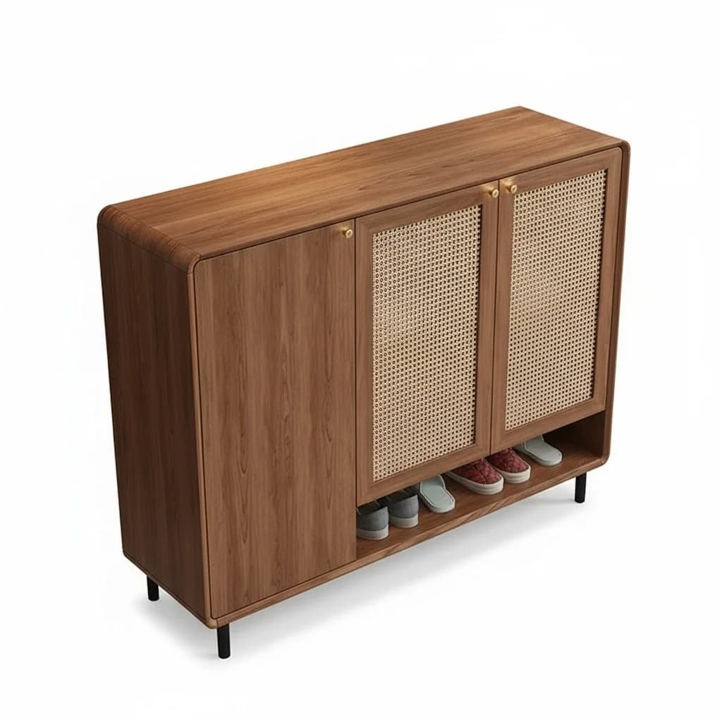 Meuble de rangement pour chaussures en bois et panneaux de roche, étagère à chaussures moderne, gran
