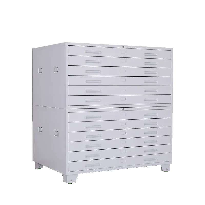 Tiroirs à dessin, classeurs plats en acier laminé à froid et matériau de peinture cuite, adaptés aux