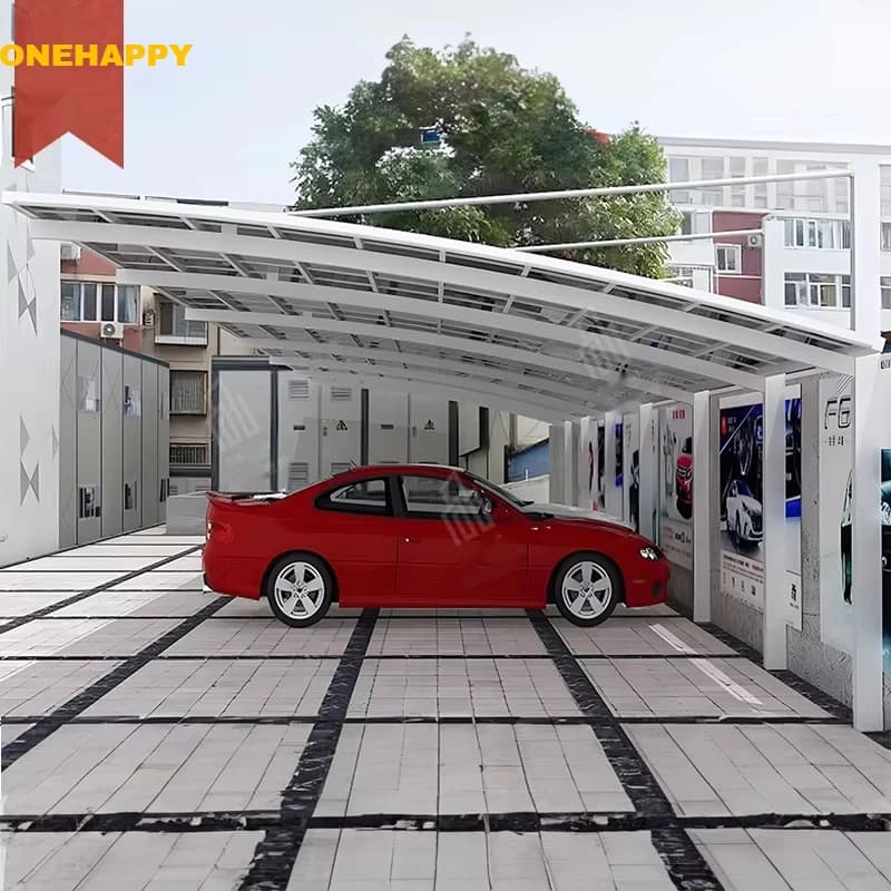 Système de garage en porte-à-faux en aluminium, carport personnalisé en métal et aluminium, auvent pour stationnement en polycarbonate