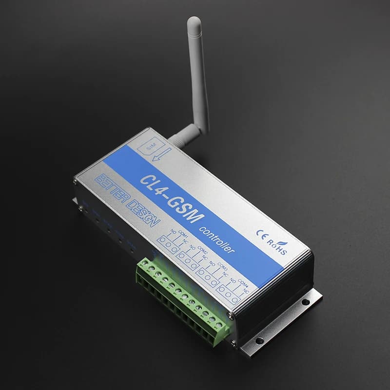 Contrôleur GSM SMS à 4 sorties relais, porte de garage GSM CL8-GSM, idéal pour le contrôle des appareils électriques domestiques