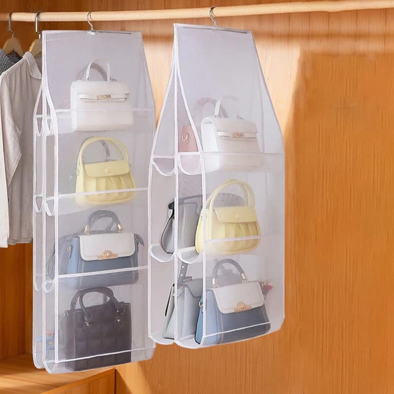 Sac de rangement transparent pour armoire, sac à main, Cisco, porte, mur, clair, divers, sac à chaussures, cintre, poudres, accessoires, articles