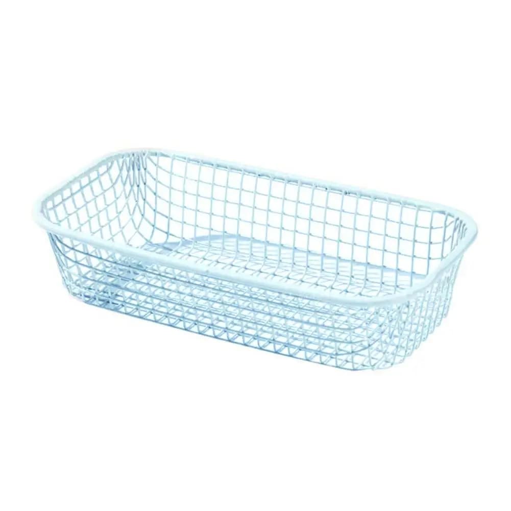 Petit panier de rangement en fil pour articles divers, boîte de rangement de papeterie de bureau pour étudiants, panier de rangement Ron pour décoration de salon et de maison