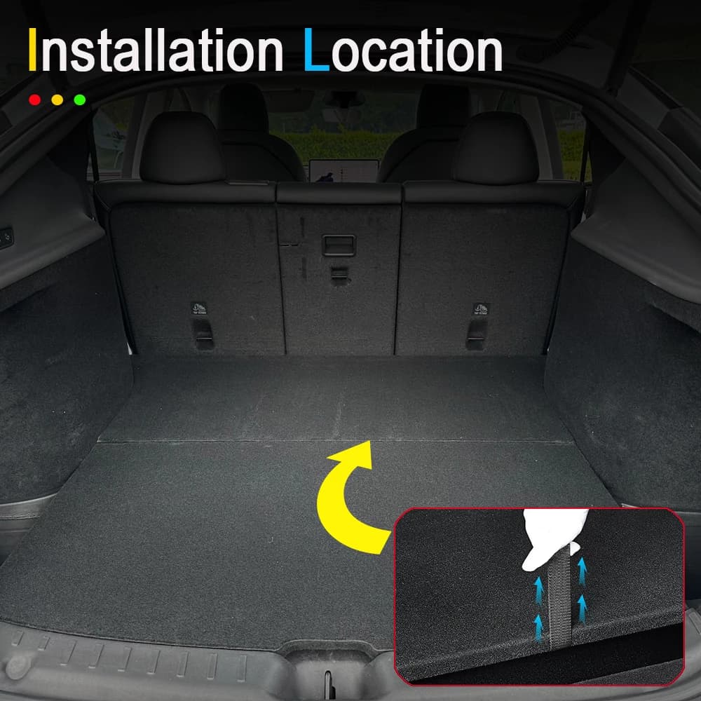 Pour Tesla modèle Y coffre arrière corde cordon ouvert queue boîte couverture poignée tirer sangle voiture organisateur accessoires tapis Protection Pad