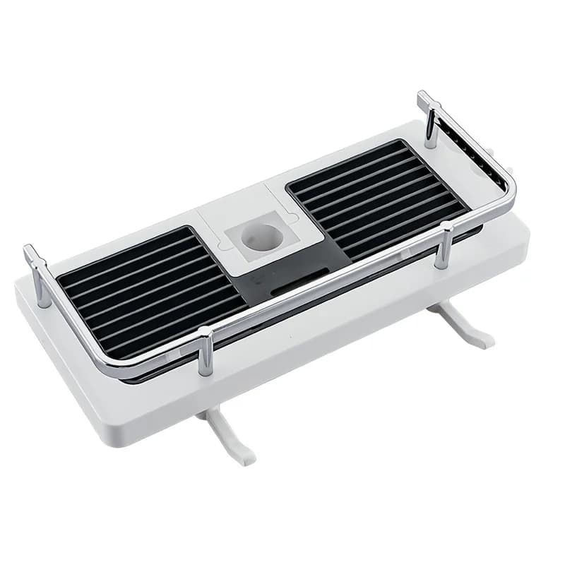 Support de rangement de douche, étagère de salle de bain, étagères à poteaux, plateau de shampoing, sans perçage, levage, organisateur de support de rangement de douche de salle de bain