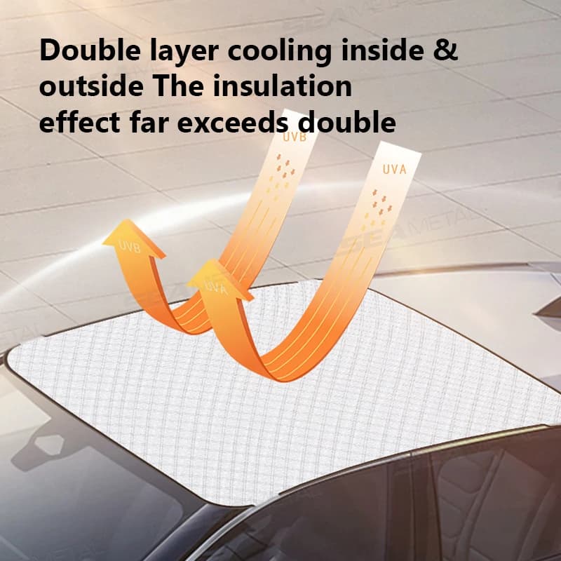 SEAMETAL couverture d'ombre de toit ouvrant de voiture Protection solaire imperméable Protection contre la neige glacée Protection solaire couverture de toit de voiture pour berlines suv marchandises