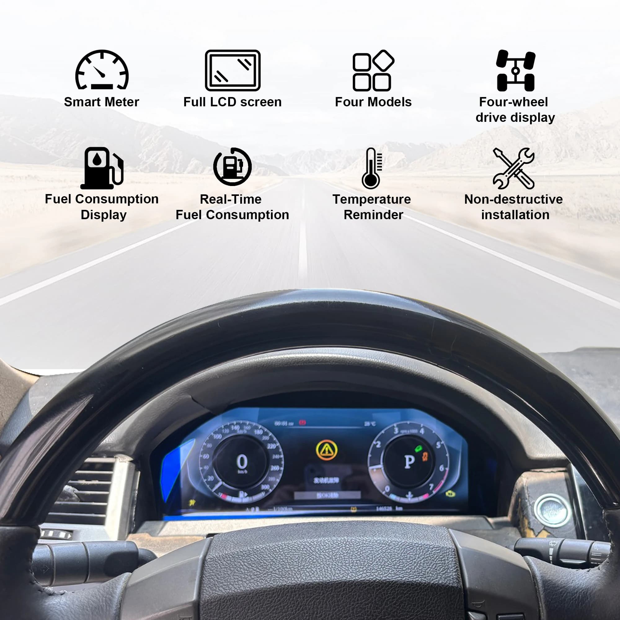 Tableau de bord numérique pour Land Rover Discovery 3 2004-2009/Range Rover Sport 2005-2009, compteur de vitesse, tableau de bord, CarPlay 12.3 pouces