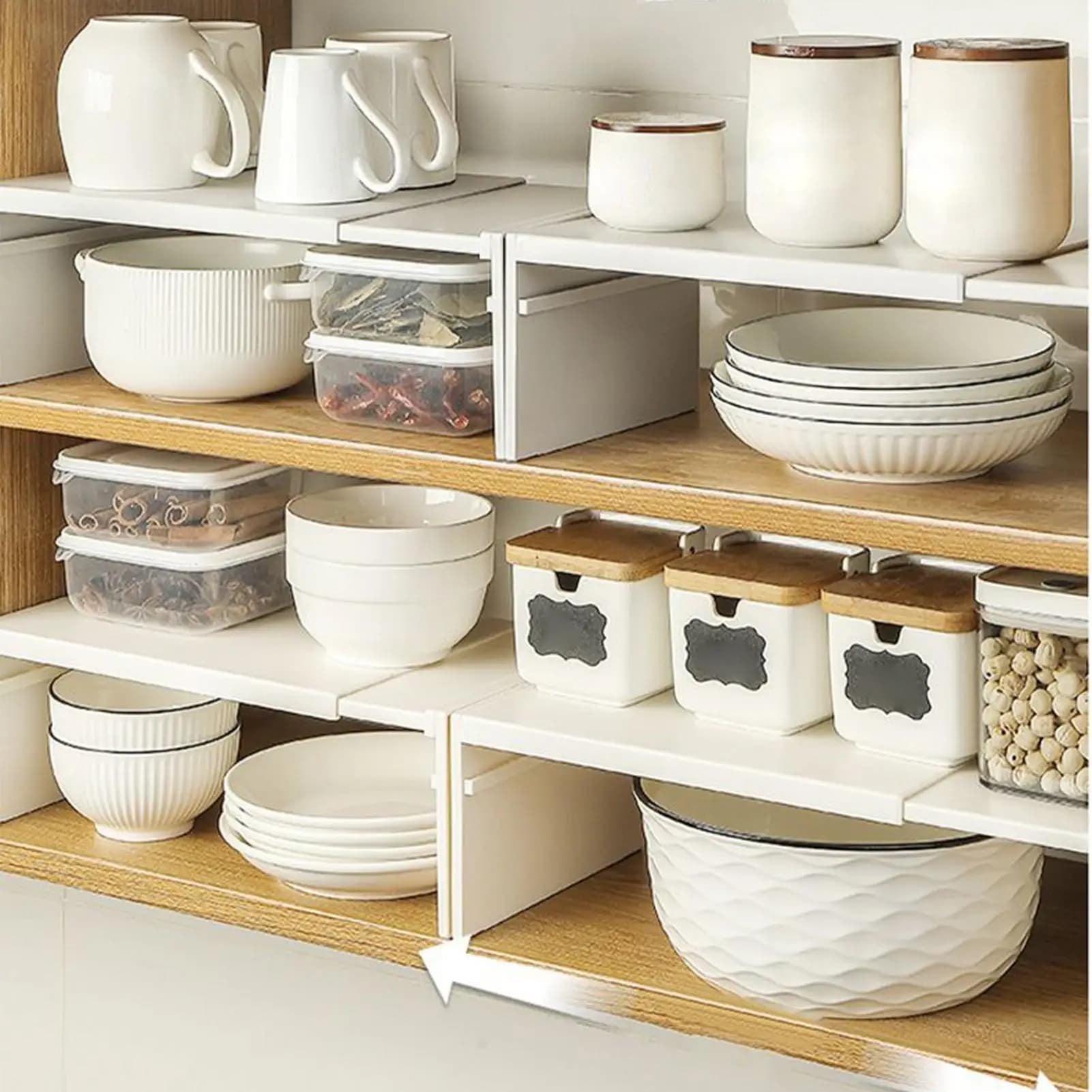 Étagère de rangement extensible pour armoire de cuisine, organisateur de comptoir, organisateur de chaussures, gain de place