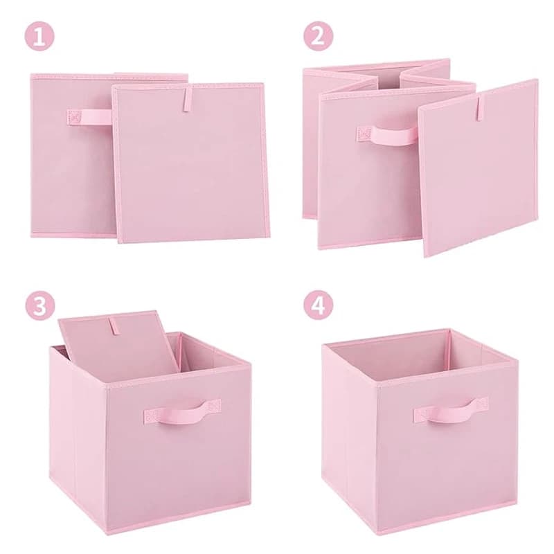 Boîte de rangement pliable en tissu non tissé, boîte de rangement pour la maison, le placard et les jouets, boîte de rangement pour vêtements et livres