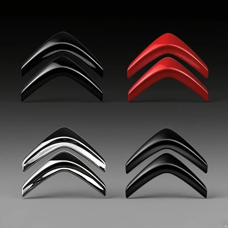 Emblème de coffre en forme de V Citroën, badge de logo arrière pour C3 C4 C5 Cactus Berlingo, accessoires de style automobile en ABS (8 couleurs, 2 tailles)