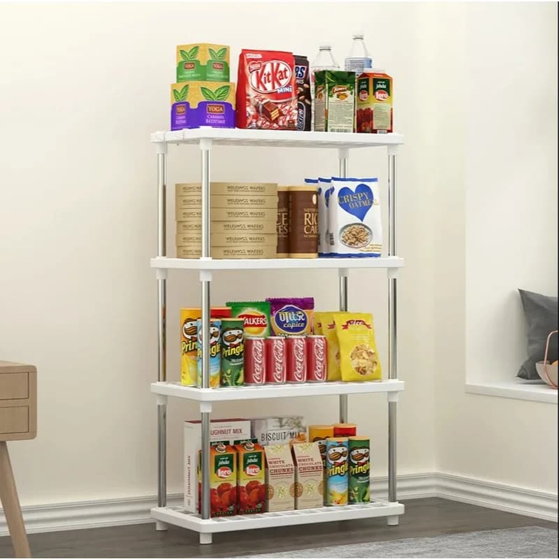 Étagère de rangement pour salon, meuble de rangement multi-niveaux sur pied pour cuisine, bibliothèque pour chambre, armoire de rangement pour salle de bain, étagère simple