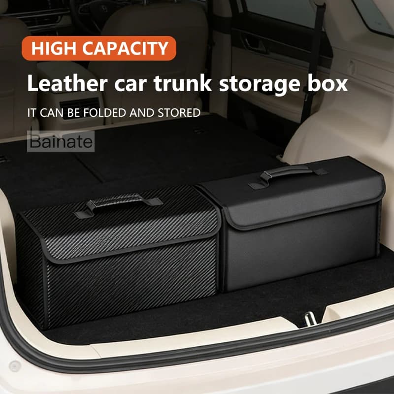 Pour AUDI A1 A3 A4 A5 A6 A7 A8 Q2 Q3 Q5 Q7 La boîte de rangement du coffre de voiture peut être pliée pour organiser les objets intérieurs et les accessoires.