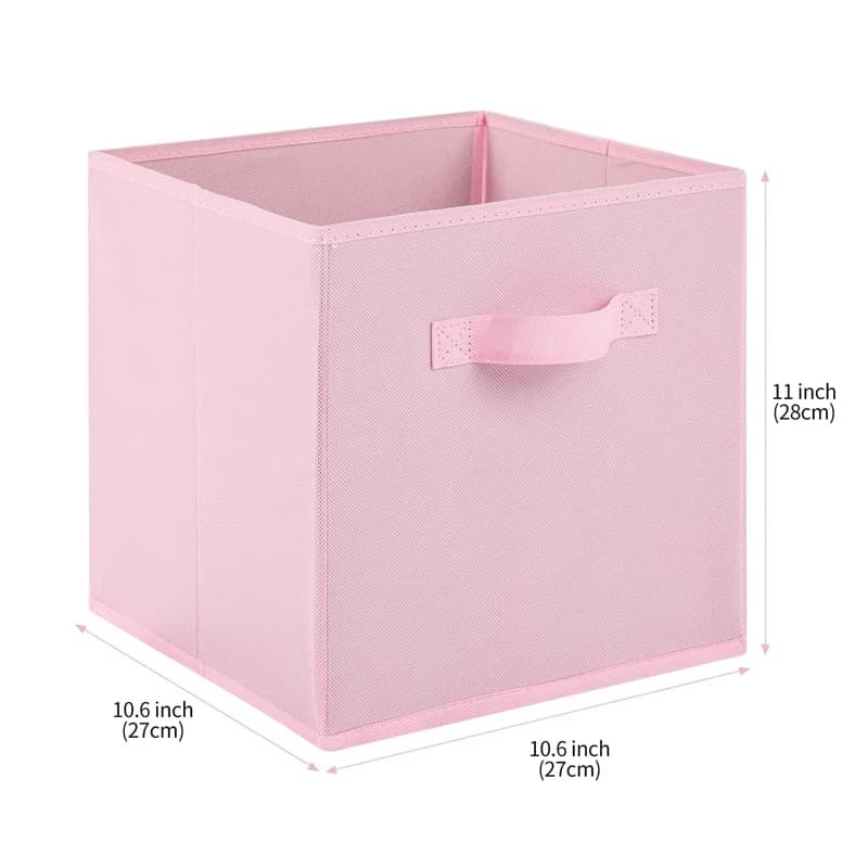 Boîte de rangement pliable en tissu non tissé, boîte de rangement pour la maison, le placard et les jouets, boîte de rangement pour vêtements et livres