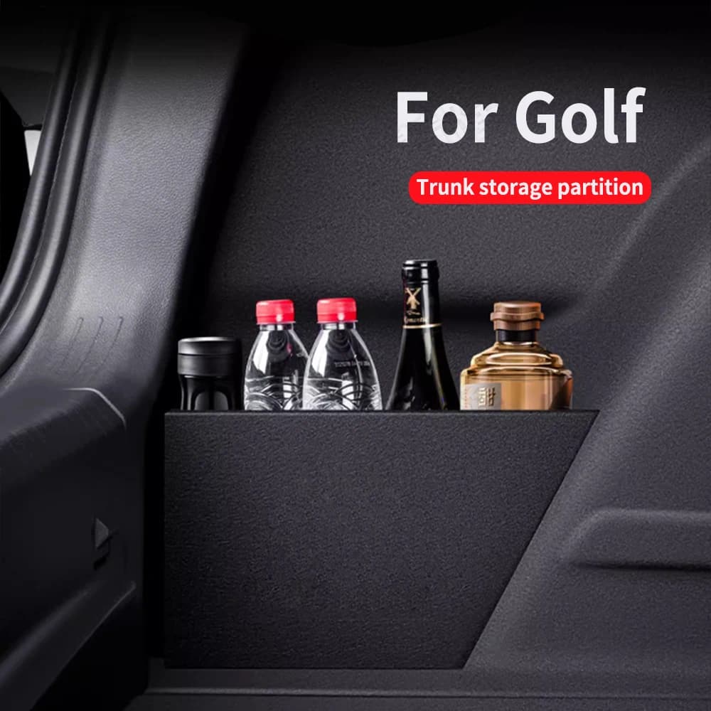 Boîte de rangement et de rangement pour Volkswagen Golf 6 7 8 2010 – 2023, cloison de coffre Leling, décoration intérieure, fournitures de voiture