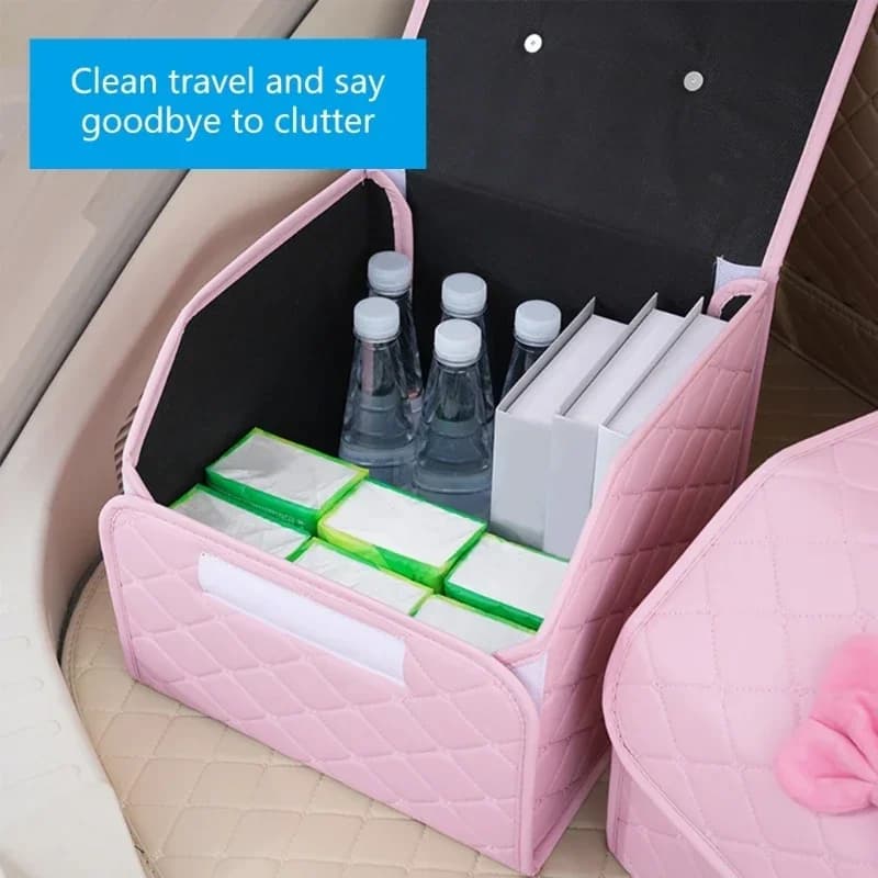 Organisateur de rangement pour coffre de voiture (conception pliable) – Boîte de chargement compacte pour maintenir l'intérieur de votre véhicule organisé et sans désordre