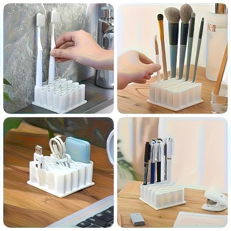 Boîte de rangement pour pommades, 1 pièce, dispositif de rangement de bureau pour pommades, 32 compartiments, support de rangement durable et robuste, gain de place