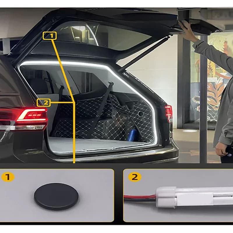 Bande de barre lumineuse blanche LED pour coffre arrière de voiture, bande d'ambiance adaptée à HYUNDAI Tucson L, bande de lampe décorative intérieure d'automobile