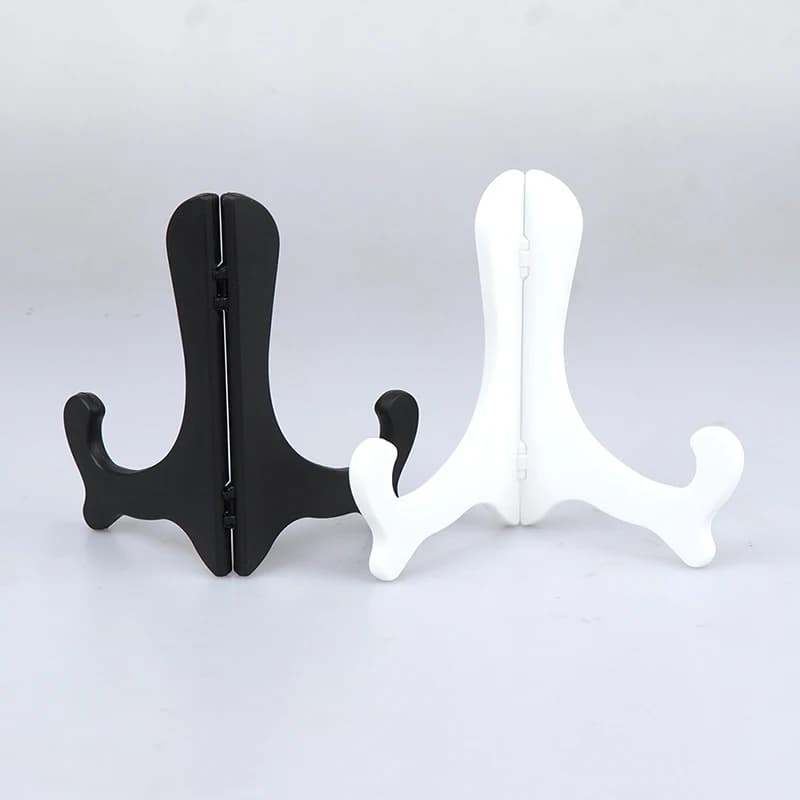Présentoir d'artisanat en plastique et céramique, support de cadre photo, base de rangement d'assiettes pliables T1, décorations pour la maison