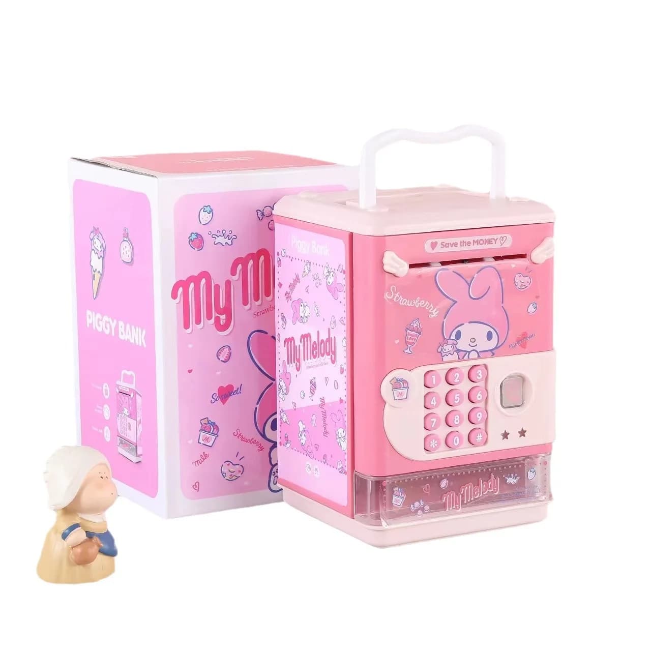 Tirelire Sanrio Kuromi pour enfants, tirelire à monnayeur mignonne, sûre, jouet éducatif pour filles