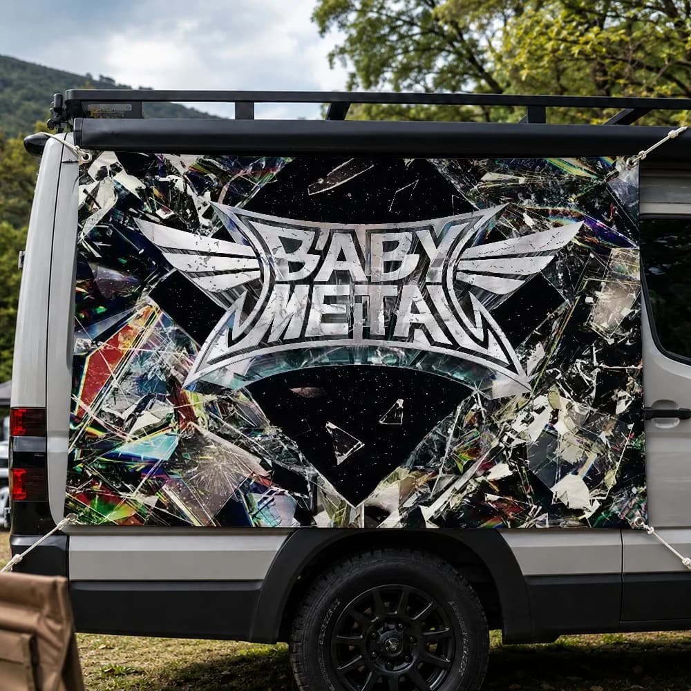 Drapeau extérieur B-Babymetal Kawaii Metal Band pour la maison, le camping, les fêtes, les clubs, la décoration de jardin, la cour, bannière murale suspendue