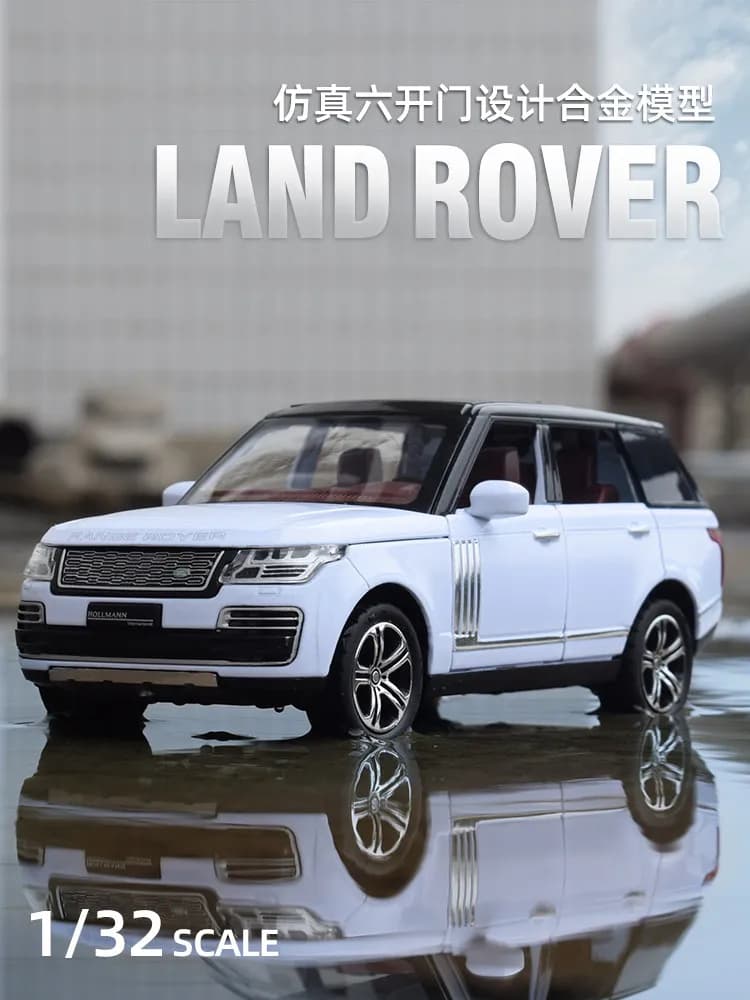 Modèle de voiture SUV Range Rover 1:32 avec simulation de son et de lumière, voiture en alliage à rétrofriction, ornements de simulation réaliste, jouet pour garçon, cadeaux
