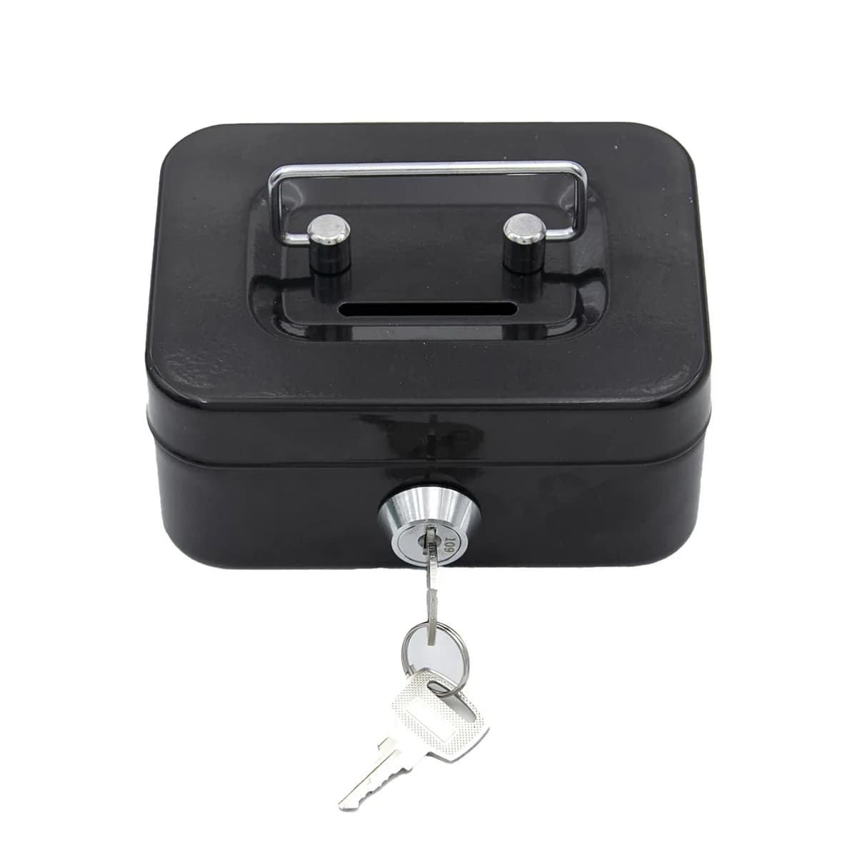 Tirelire avec clé, boîte à billets avec serrure, petite caisse verrouillable avec plateau pour pièces de monnaie pour petites notes de pièces de monnaie