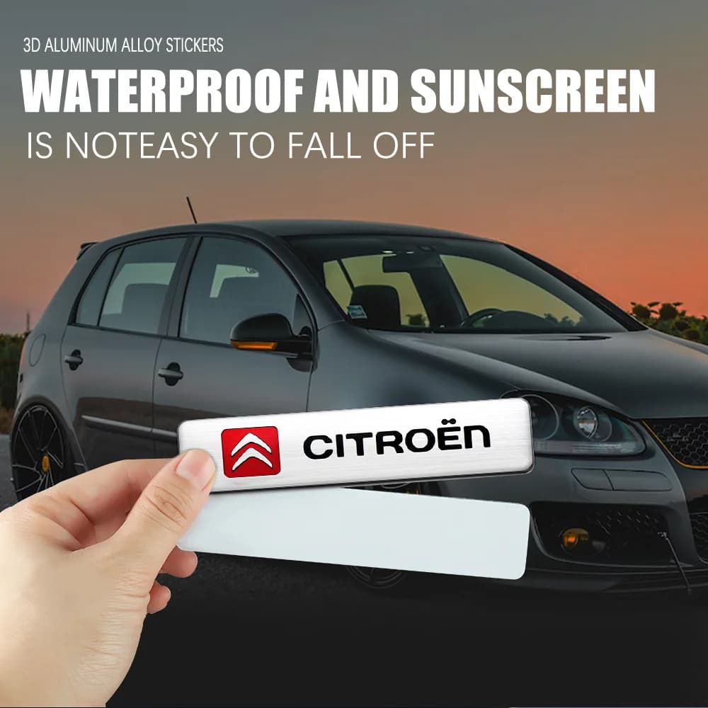 Autocollant de décoration de coffre de voiture en aluminium 3D, accessoires de voiture pour Citroen Sport C3 C4 Grand Picasso C4L C5 Aircross C-ELYSEE C6
