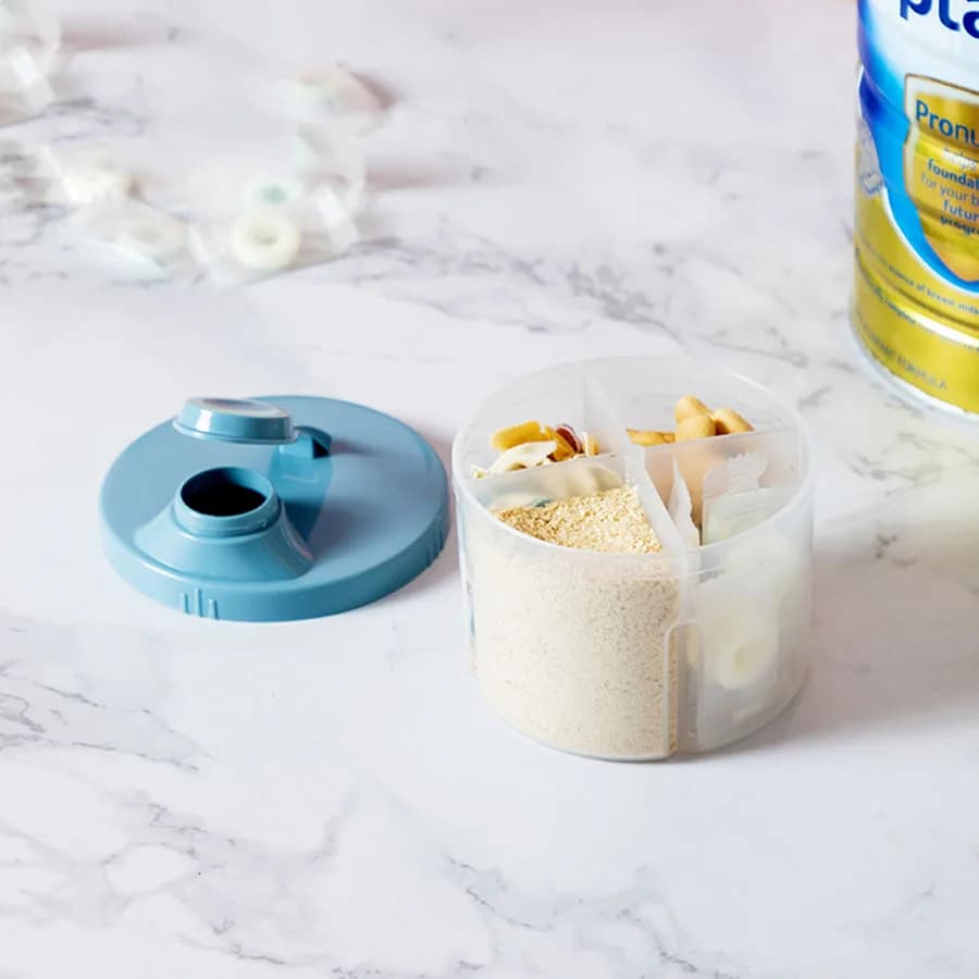 Boîte de stockage des aliments pour bébés, 4 compartiments, lait en poudre pour nouveau-né, choses pour nouveau-né, collations, gobelets, conteneur, distributeur de formule Portable