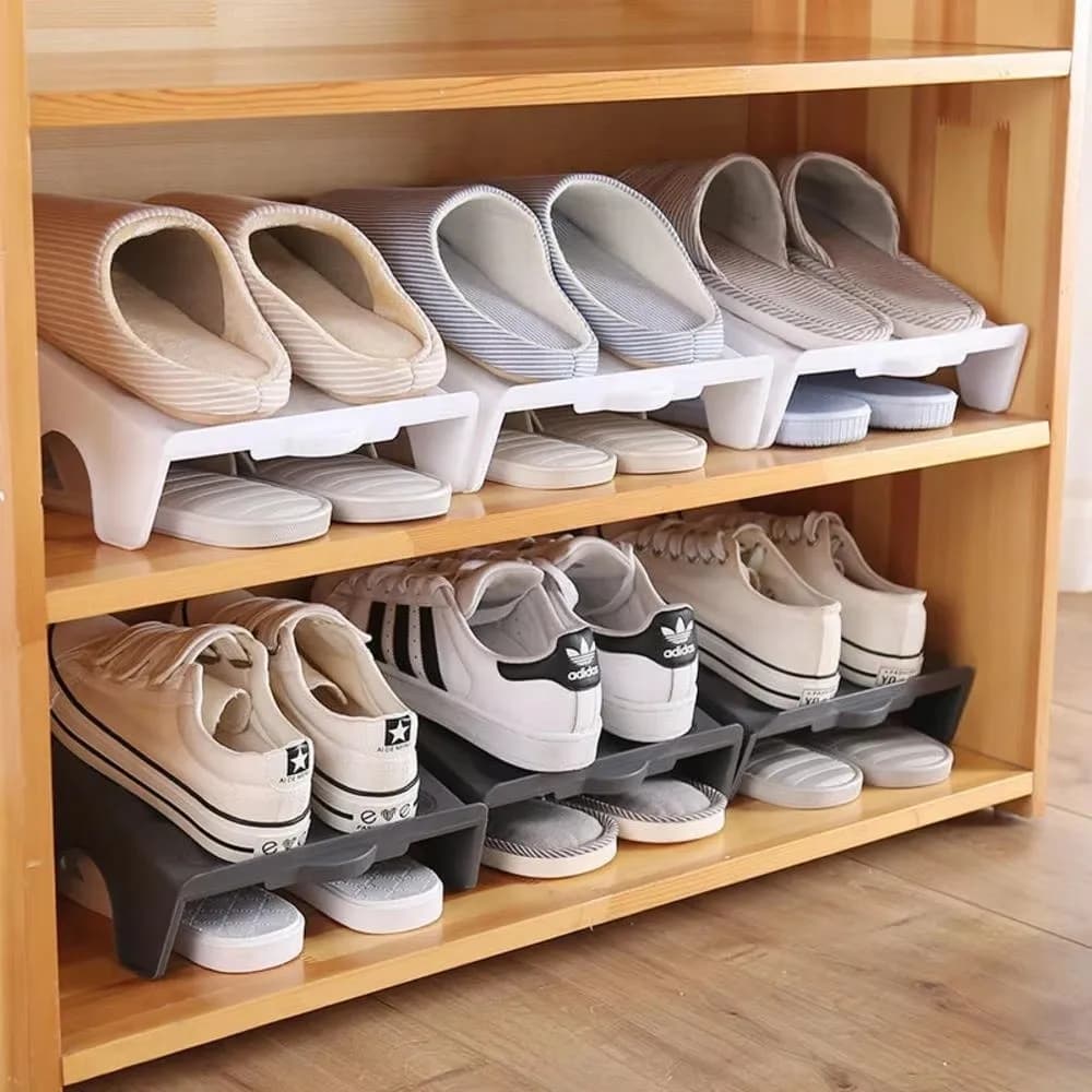 Nouveau gain de place porte-chaussures étagère multifonctionnelle rangement à domicile organisateur de chaussures Double étagère étagère à chaussures Organization domestique