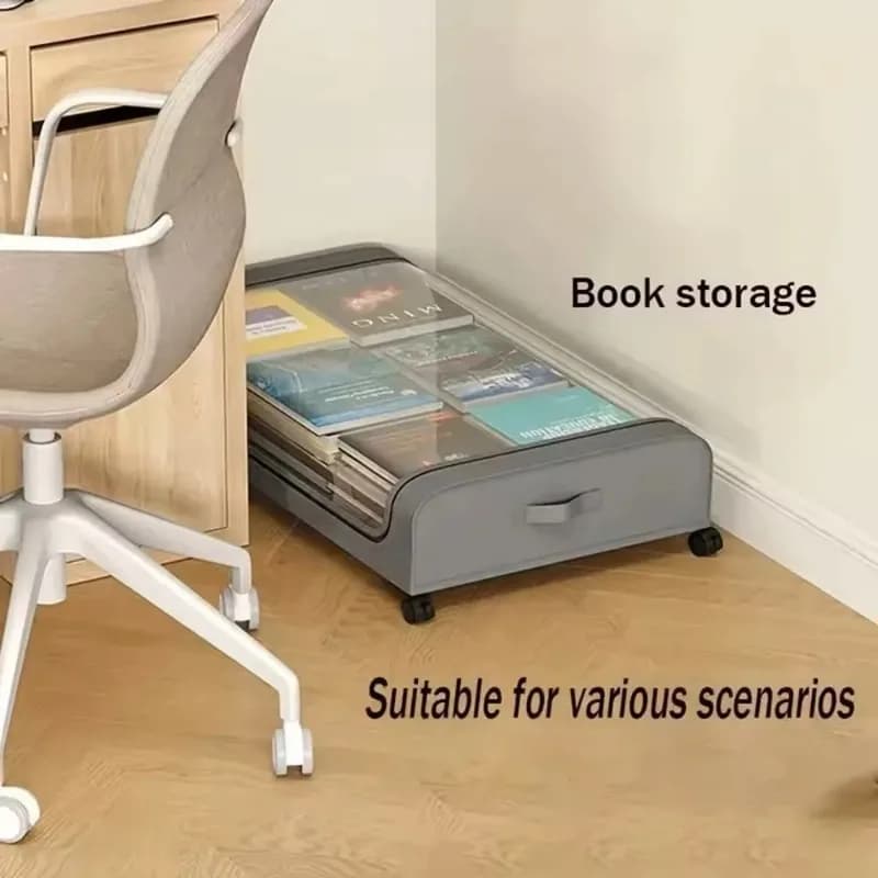 Boîte de rangement sous le lit avec roulettes, organisateur multifonctionnel sous le lit pour vêtements, couettes, chaussures, rangement de chambre à coucher