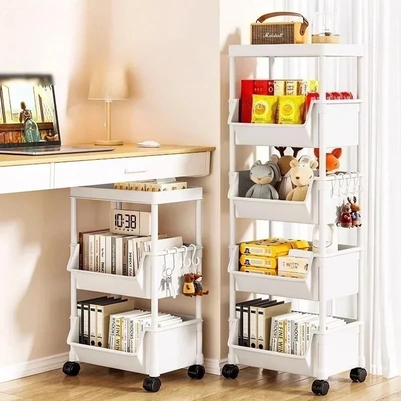 Chariot bibliothèque cuisine rangement fente armoire de rangement salle de bain salon maison organisateur support cuisine coin étroit