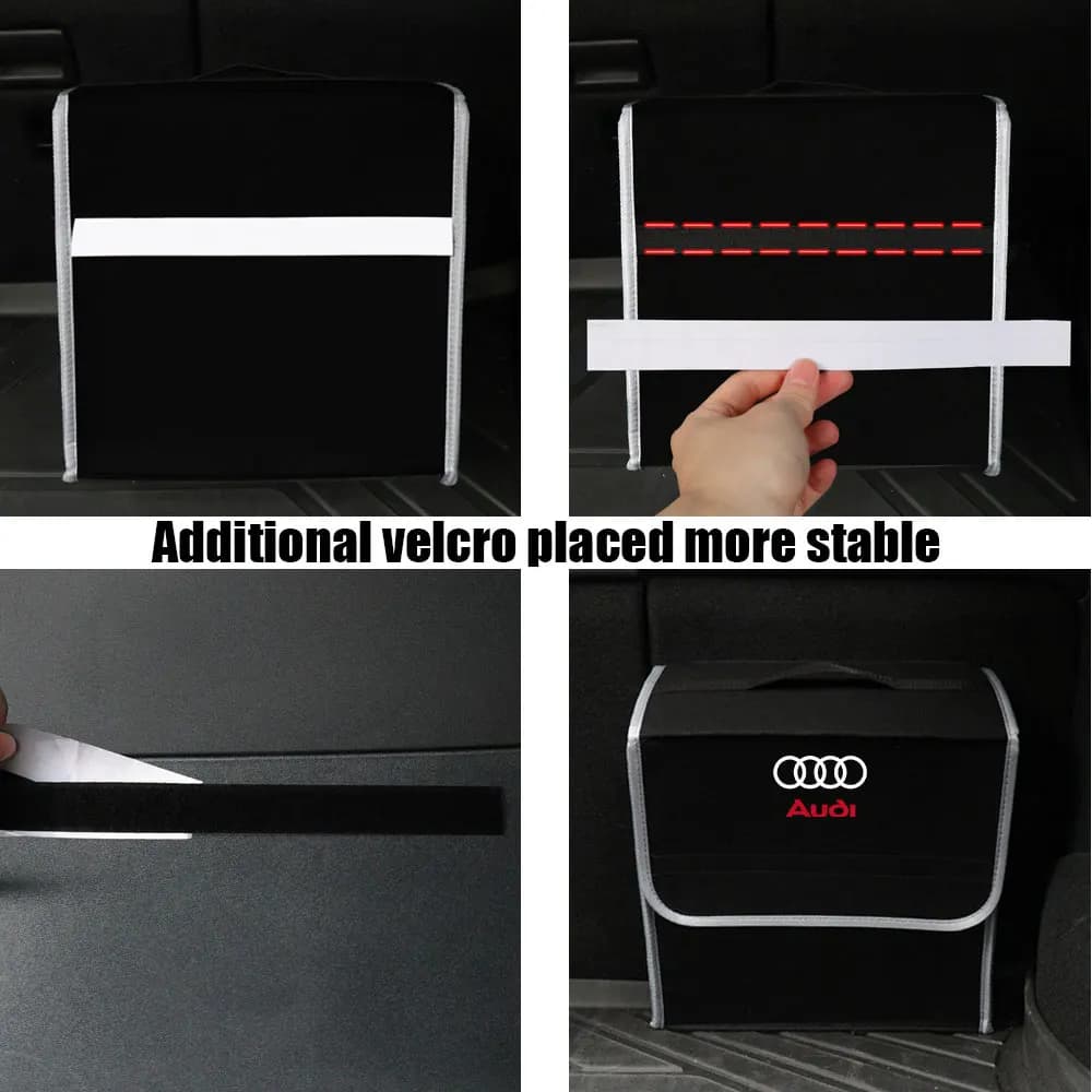 Boîte de rangement pour coffre de voiture, sac de rangement pliable, accessoires pour Audi A1 A2 A3 A4 A5 A6 A7 A8 Q5 Q7 C8 B8 C6 Quyttro Sline S