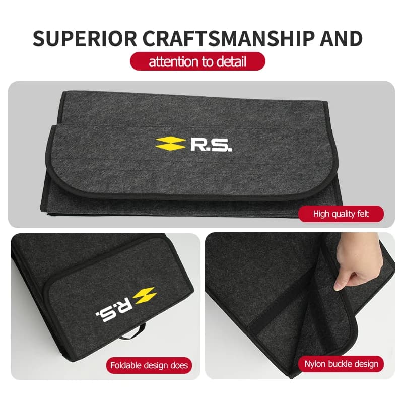 Boîte de rangement pour coffre de voiture Renault, organisateur de rangement, sac de rangement, Arkana Captur Twingo Talisman RS Line Logan