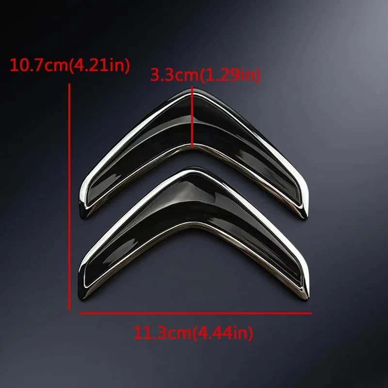 Emblème de coffre en forme de V Citroën, badge de logo arrière pour C3 C4 C5 Cactus Berlingo, accessoires de style automobile en ABS (8 couleurs, 2 tailles)