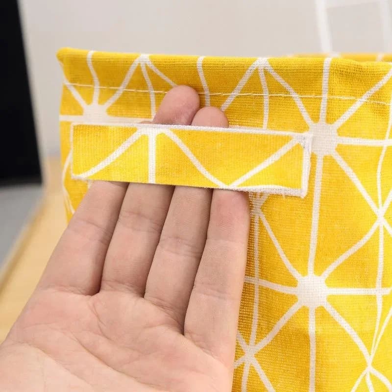 Panier de rangement en tissu avec poignée, panier de rangement de bureau imprimé, boîte de rangement pliable multifonctionnelle, étui d'organisation