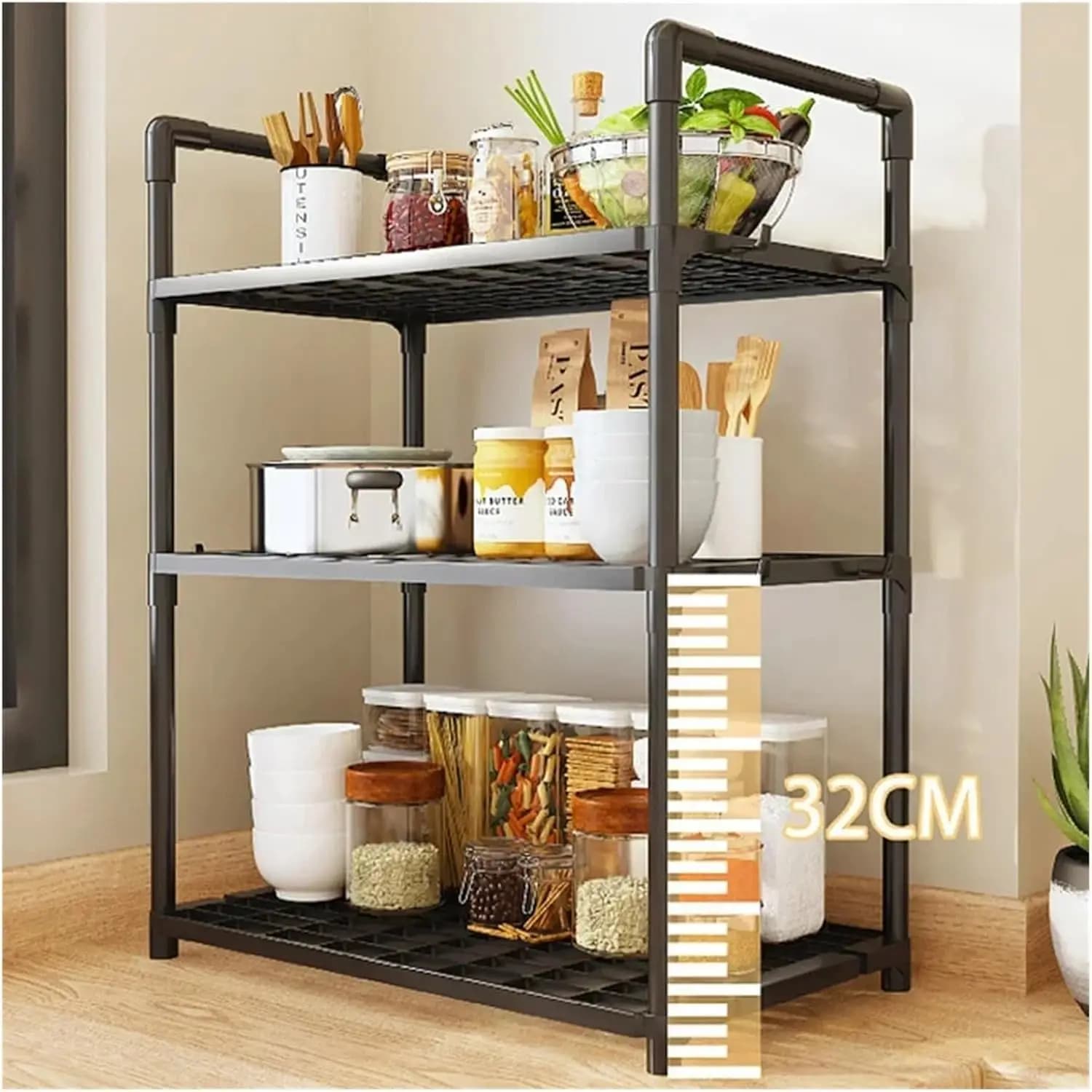 Organisateur d'étagères de rangement, étagère robuste, gain de place, organisateur pour garde-manger, linge, cuisine