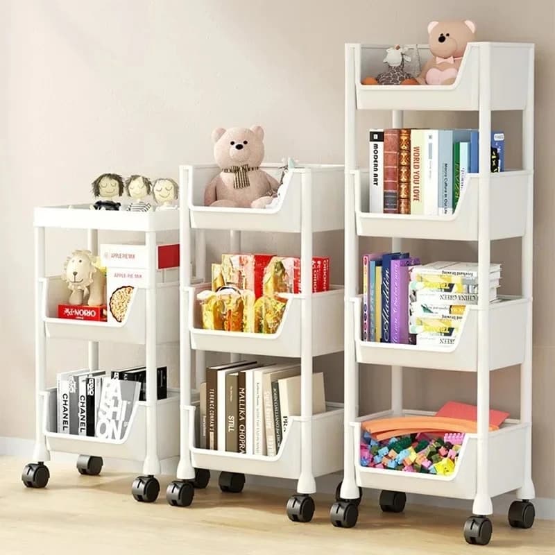 Chariot bibliothèque cuisine rangement fente armoire de rangement salle de bain salon maison organisateur support cuisine coin étroit