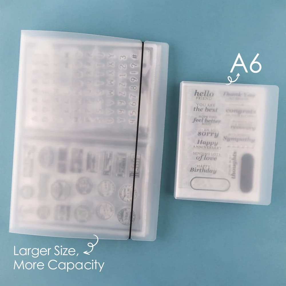 Grand tampon transparent et matrices de découpe, organisateur de livre de stockage, dossier 8.1x11 pouces, Album de rangement d'autocollants, feuilles magnétiques pour l'artisanat de bricolage