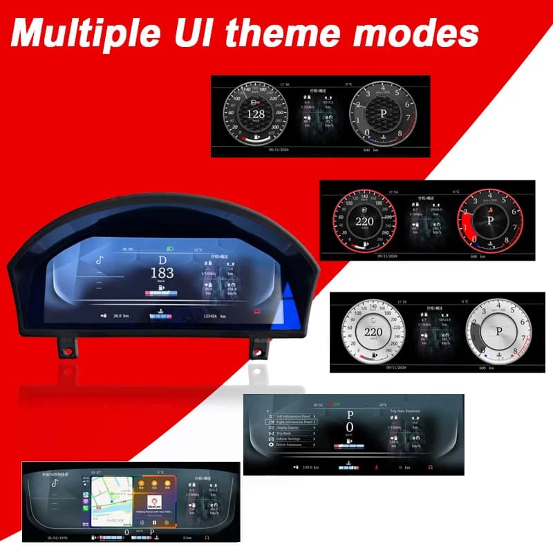 Tableau de bord numérique pour Land Rover Discovery 3 2004-2009/Range Rover Sport 2005-2009, compteur de vitesse, tableau de bord, CarPlay 12.3 pouces