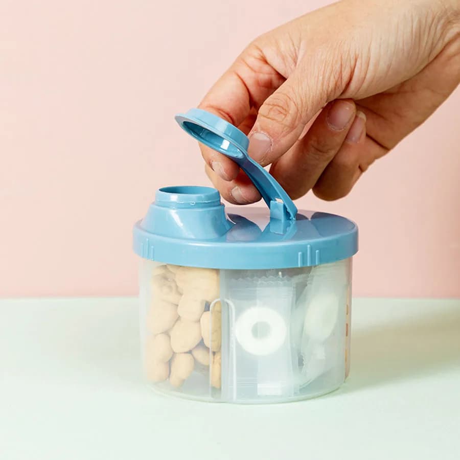 Boîte de stockage des aliments pour bébés, 4 compartiments, lait en poudre pour nouveau-né, choses pour nouveau-né, collations, gobelets, conteneur, distributeur de formule Portable