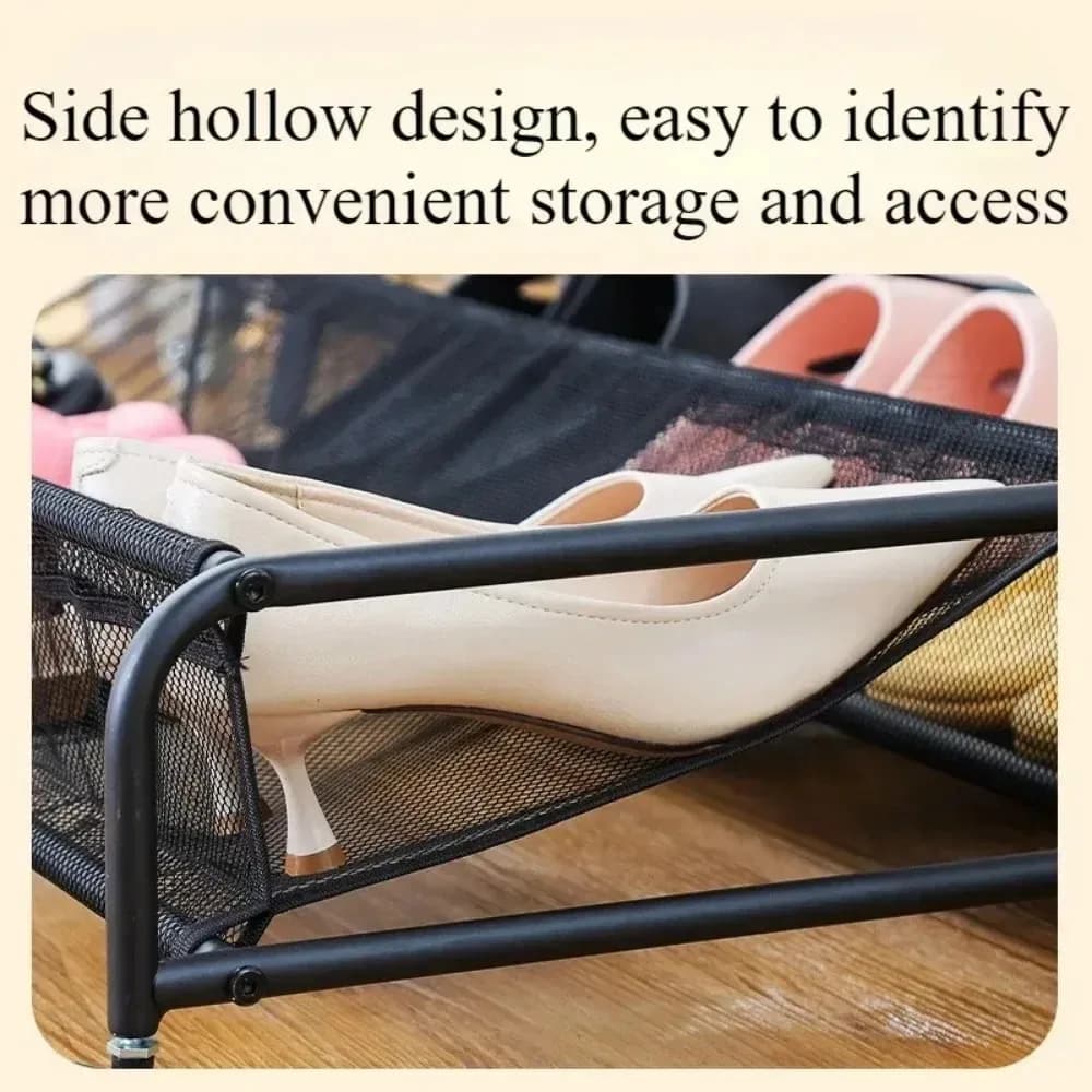 Étagère à chaussures Simple, étagère de rangement sous le lit avec boucle roulante pour chaussures, chambre à coucher, gain de place, support de bottes, fournitures de rangement ménagères